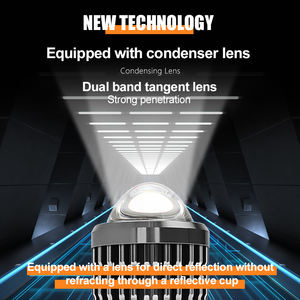 LED Nebel Fahr lichter Motorrad 3000k 6000k Roller Projektor Linse Nebels chein werfer LED Hi <span class=keywords><strong>Lo</strong></span> Beam Motorrad Scheinwerfer Ba20d H4 - Product Image 6