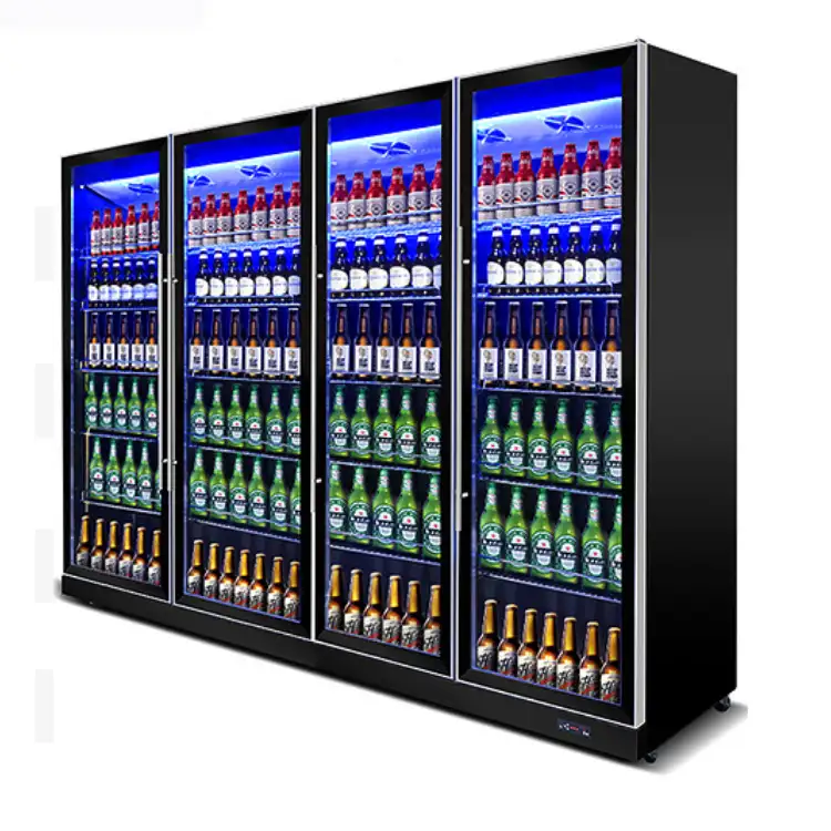 Commercial upright display Showcase Chiller supermarket refrigerator equipment beer peici cola freezer for drinks display
