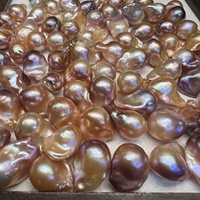 Chaîne de perles d'eau douce naturelles, perles baroques irrégulières en forme de queue de poisson violettes, 12-16 mm, sac OPP CN pour la fabrication de bijoux