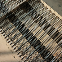 Bande transporteuse en maille d'acier inoxydable sur mesure, résistante aux hautes températures, antidérapante, robuste, pour séchage, levage et machines de convoyage