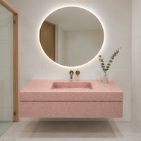 Dalle de terrazzo artificielle, couleur personnalisée, résistante à l'usure, revêtement de sol en terrazzo pour villa, hôtel, appartement, design d'intérieur moderne