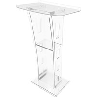 Podio de Iglesia Acrílico Transparente Moderno Premium Personalizado, Muebles de Oficina YAGELI, Impresión Serigráfica Personalizada, Grosor Personalizado