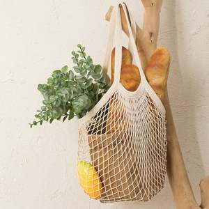 Sac de courses en coton écologique à mailles chaudes pour les courses, les fruits et les légumes, sac de courses en filet pour le marché - Product Image 4