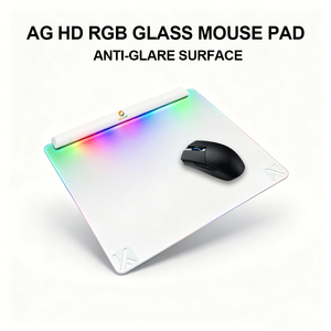 Manufacturer Custom RGB Tempered Esports Gaming Glass Mouse Pad with Ultra-Smooth Micro-Etched Surface and Non-Slip Base - Product Image 2