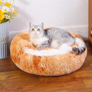 Wholesale Hot Sale Custom Faux Fur Comfortable Washable Luxury Fluffy Plush Cave Hooded Cat <strong>Dog</strong> <strong>Beds</strong> Round Pet <strong>Bed</strong> for <strong>Dogs</strong> - Product Image 4