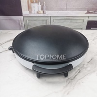 Machine à Pain et Crêpes Antiadhésive 1500W de Forme Dôme 16 Pouces pour Saj et Gursaan