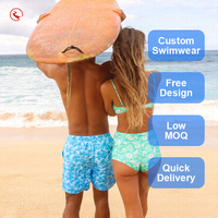 Shorts de surf pour hommes, design personnalisé, tissu extensible 4 directions
