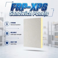 Panneau sandwich en fibre de verre FRP GRP XPS PU avec âme en mousse pour l'isolation des murs, toits et sols de camions frigorifiques, camping-cars, caravanes et remorques