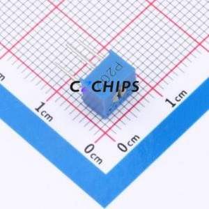 ตัวต้านทาน/โพเทนชิโอมิเตอร์แบบปรับได้สำหรับ3362P-202-LF ผ่านชิ้นส่วนรู (THT)-3P, ตัวต้านทาน7x6.8มม. 10% 2Kohm 500 250mw pp/℃ - Product Image 1