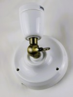 Lampe murale en céramique et métal ZX Simple DIY E27, petite lampe à visser d'intérieur, élégante, noire/blanche, garantie de 2 ans, certifiée VDE T210