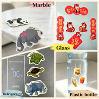 Autocollants découpés à la forme, imprimés de dessins animés, en PET, imperméables, décoratifs pour journal, cadeaux promotionnels, plusieurs séries