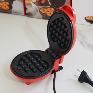 Mini macchina elettrica per la colazione portatile a forma <span class=keywords><strong>di</strong></span> cuore per Waffle rotonde Sandwich materiale ceramico - Product Image 1