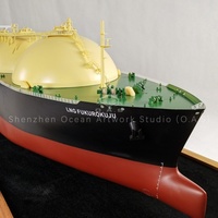 Modèle de navire-citerne à gaz de haute qualité fabriqué à la main par O.A.S Factory, modèle de navire porte-gaz LNG Fukurokuju personnalisé de 150 cm pour cadeaux d'affaires