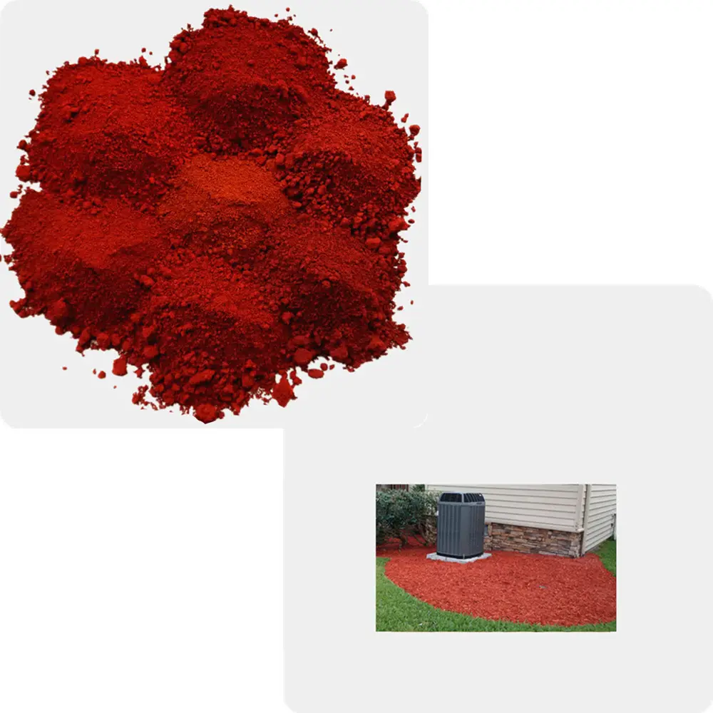Cip Kayu Oksida Besi Merah S110 S130 Warna untuk Mulsa Kayu