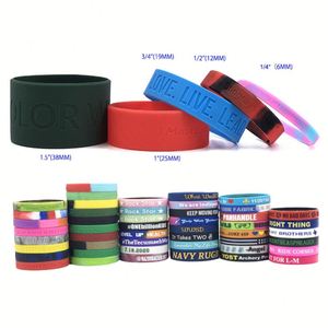 Bracelet en silicone vierge en gros, gravé ou en relief, avec logo personnalisé pour collectes de fonds caritatives - Product Image 5