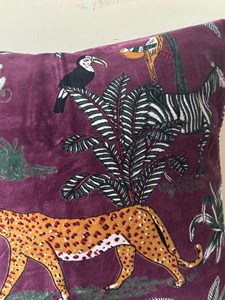 Artisanal Cotton Velvet Pillow Covers Customizable Luxury <b>Throw</b> Pillows Bring a touch of high-end texture and maximalist charm - Product Image 3