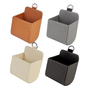Caja de almacenamiento de cuero para coche, soporte de ventilación de aire de 9x8,5x4,5 cm para organizar llaves y dinero en el vehículo - Product Image 4