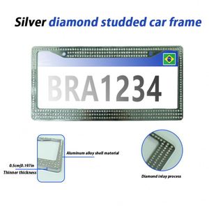 Marco de Matrícula de Aluminio con Cristales Brillantes para Automóvil - Product Image 3