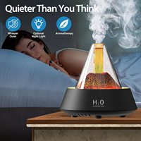 Diffuseur d'arômes à flamme simulée, humidificateur, alimenté par USB, 7 couleurs, veilleuse LED, diffuseur d'huiles essentielles silencieux pour la maison