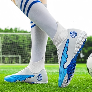 Nouvelles Chaussures de Football Unisexe à Tige en Mesh Tendance Mode Montantes Crampons <span class=keywords><strong>SG</strong></span> pour Terrains Gazonnés et Extérieurs Futsal - Product Image 4