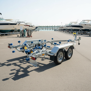 Soporte Inferior para Remolque <span class=keywords><strong>de</strong></span> Barco, Tipo Rodillo/Tabla <span class=keywords><strong>de</strong></span> Madera, Galvanizado en Caliente, Anticorrosión, Doble Eje, Capacidad <span class=keywords><strong>de</strong></span> Carga <span class=keywords><strong>de</strong></span> 3000 kg - Product Image 1