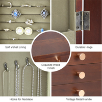 Nouveau design organisateur de stockage de bijoux en bois colliers boucles d'oreilles porte-bijoux organisateur pour la décoration intérieure