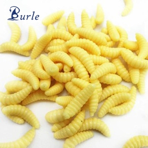 100 pièces/sac de haute qualité en gros appâts de poisson lumineux pain ver asticot appât bionique <span class=keywords><strong>2</strong></span>.4cm 0.4g leurre souple appâts de pêche - Product Image 1