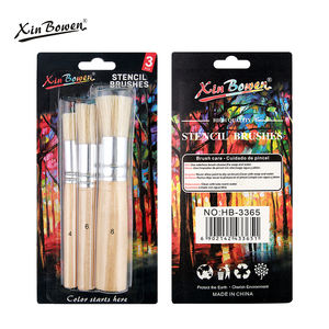Xin Bowen-Juego de pinceles de pintura con cerdas de aceite, herramientas de dibujo artístico con mango de Color Natural, <span class=keywords><strong>precio</strong></span> barato, 3 unidades - Product Image 2