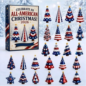 Christmas Tree Advent Calendar 2026 24 Acrylic Ornaments Transparent Decorations Holiday Gift Set - Product Image 2