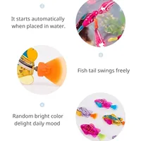 Nouveau lot de 4 jouets pour chat : robot interactif LED nageur, jouets électroniques en forme de poisson, style mignon, poisson électrique lumineux et réaliste