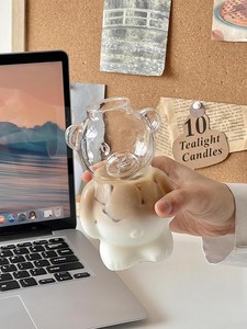 Tazza da Caffè a Forma di Orsacchiotto per Ristoranti, Simpatica Tazza in Vetro per Succhi e Tè al Latte - Product Image 6