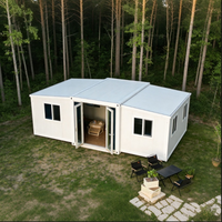 Conteneur de bureau mobile modulaire extensible à double aile de 20 pieds, galvanisé haute résistance et personnalisable