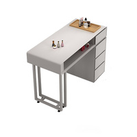 Spécial gris personnalisable simple double trois places table à ongles table à ongles avec prise meubles de salon dépoussiéreur lumière