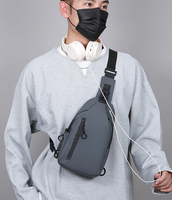 Großhandel Mode Sport Outdoor Casual Brusttasche Cross body Benutzer definierte wasserdichte Anti-Diebstahl-Schulter tasche für Männer