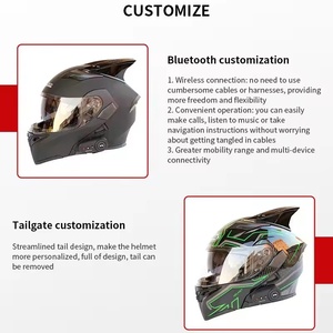 卸売低価格スマートフルカバーダブルレンズヘルメットオートバイABSオートバイヘルメット - Product Image 3