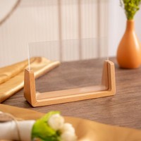 Marco acrílico desmontable al por mayor con base de madera de nogal, marco de madera de haya de doble cara visible, ¡gran oferta!