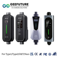 GEEFUTURE Chargeur EV portable 3,5 kW 7 kW 11 kW 22 kW Type 2 GBT 16A 32A Niveau 2 pour usage domestique 1/3 phases 5m/7m/10m OEM ODM