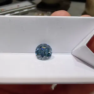 1ct Putaran Potong Longgar Lab Tumbuh Berlian Biru Berlian Lab Berlian Grosir dengan Sertifikasi