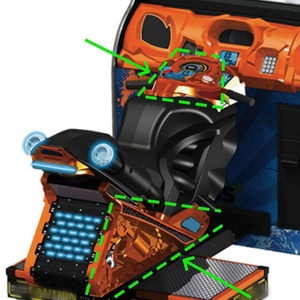 Máy <span class=keywords><strong>Arcade</strong></span> vỏ nhựa màu cam cho trò chơi đua xe tuyết xe máy xe đạp tuyết trên Mô phỏng trò chơi Phụ Kiện Váy vỏ - Product Image 4