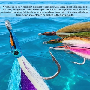 Streamers <span class=keywords><strong>de</strong></span> pêche à la mouche Tarpon améliorés avec des yeux <span class=keywords><strong>de</strong></span> poisson 3D, effet réfléchissant et lumineux pour la pêche à la mouche en eau salée et la pêche au <span class=keywords><strong>leurre</strong></span> - Product Image 5