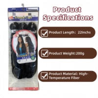 Extensions de cheveux à tresser en gros 3X Tresses françaises Tresses au crochet Fibre premium pré-étirée 22 pouces En stock Livraison rapide F/T
