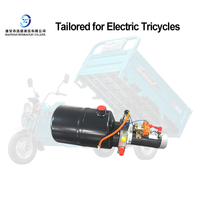 Unit Tenaga Hidrolik 12V DC Motor 1.2kW dengan Tangki Baja 4L dan Kontrol Kabel Jarak Jauh 2m untuk Truk Tipper Dumper Roda Tiga Listrik