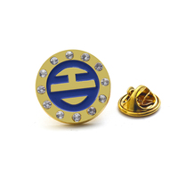 Épingle à revers en émail diamant strass, logo personnalisé, pour l'artisanat, 1 pièce