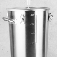 Fût de brassage sous pression en acier inoxydable 30/70L pour la fermentation de bière maison et de vin maison, écologique et à pression auto-étanche BrightDay