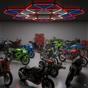 Hình lục giác tổ ong đèn cho bãi đậu xe nhà để xe trần <span class=keywords><strong>LED</strong></span> làm việc ánh sáng cho nhà để xe & hội thảo đèn - Product Image 5