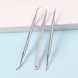 TSZS Offre Spéciale 3 pièces/boîte outil de nettoyage de manucure Salon de manucure ensemble de Correction d'orteil Double face 100% ongle incarné en acier inoxydable - Product Image 2