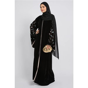 Abaya noire musulmane LEDUO, nouvelle mode, broderie personnalisée, manches évasées, robe musulmane pour femmes. - Product Image 1