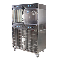 Cage vétérinaire d'oxygène de vétérinaire de cages d'acier inoxydable d'unité de soins intensifs d'icu d'équipement médical d'hôpital pour la clinique de vétérinaire de chat de chien