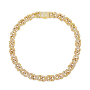 สร้อยคิวบาแบบอินฟินิตี้ 8 ลายใหม่ สไตล์ฮิปฮอป แฟชั่นสตรีท  เครื่องประดับอินเทอร์เน็ตเซเลบริตี้ สไตล์เดียวกับคนดัง  ขายส่ง - Product Image 5