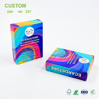 Scatola Personalizzata per Carte Collezionabili con Stampa Lucida Gradiente Arcobaleno, Confezione Tuck End per Bustine TCG, Vendita all'Ingrosso e al Dettaglio Diretta